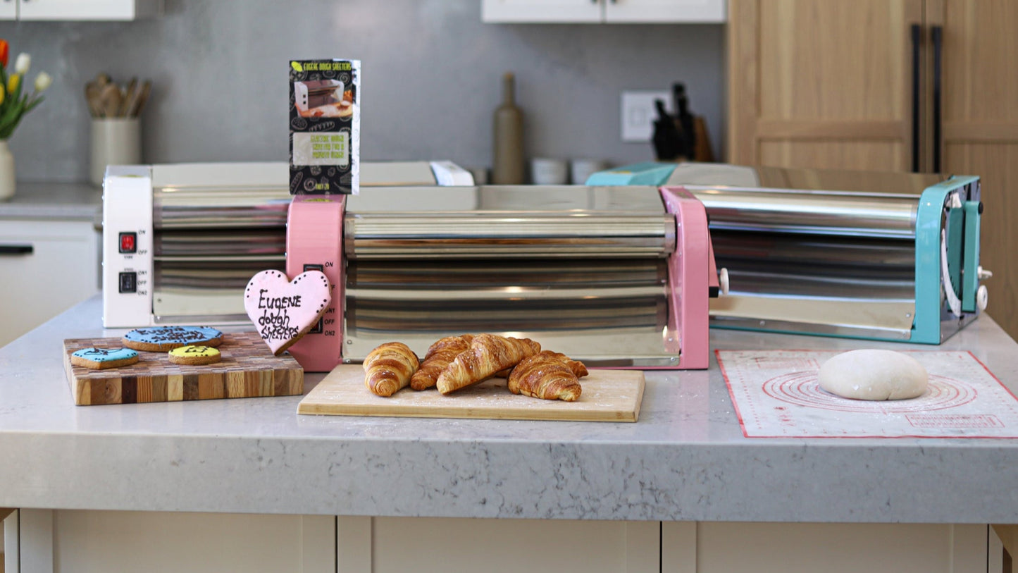 Laminadora de masa eléctrica: máquina para amasar de alta capacidad para pizza, pasteles y más, ideal para cocinas domésticas y comerciales