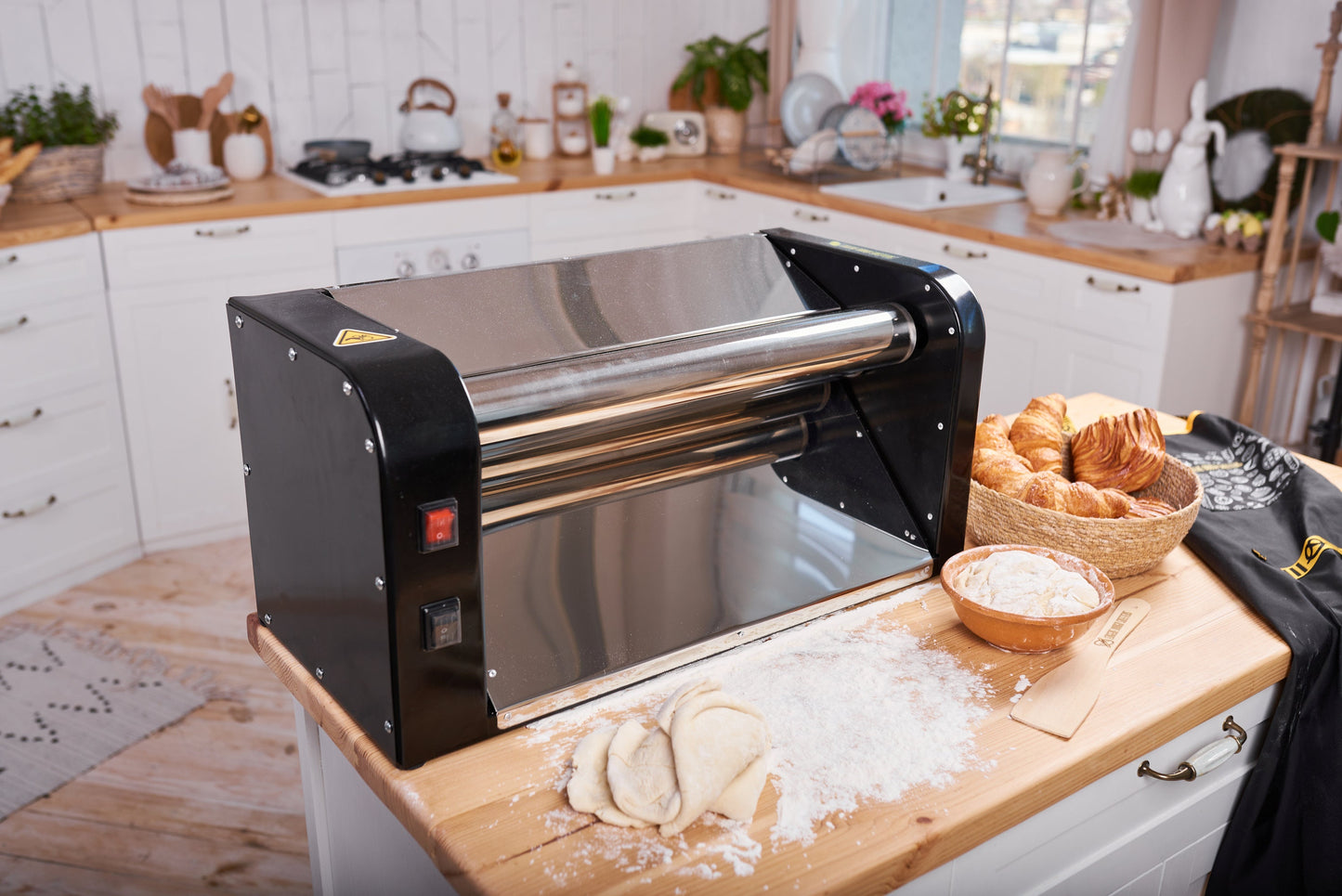 Electric Dough Sheeter – High-Capacity Dough Rolling Machine for Pizza, Pastry, and More – Ideal for Home and Commercial Kitchens